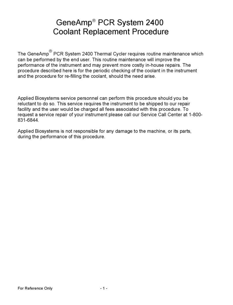 GeneAmp PCR System 2400 Replacement procedure