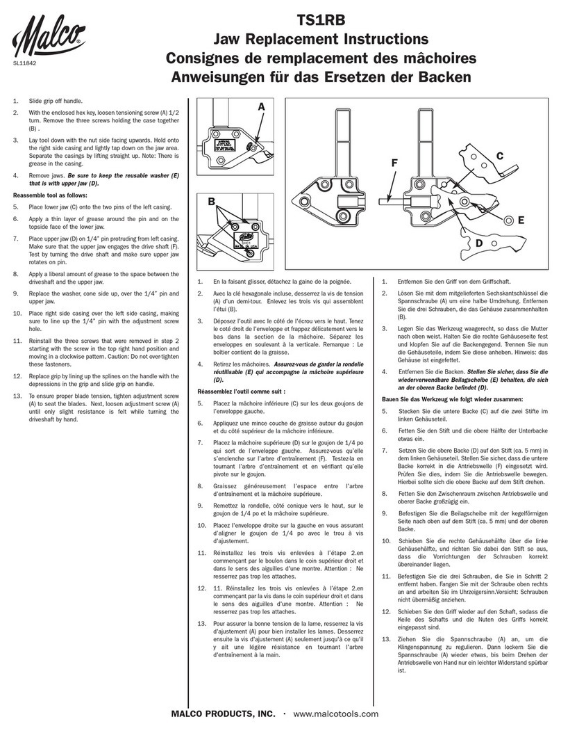 Malco TS1RB User manual