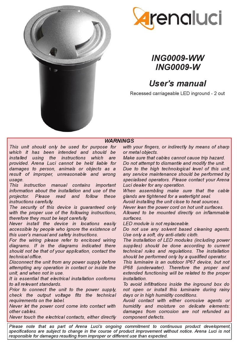 Arena Luci ING0009-­WW user manual
