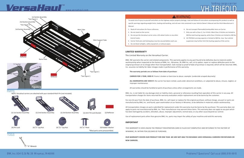 Versahaul VH-TRIFOLD quick guide