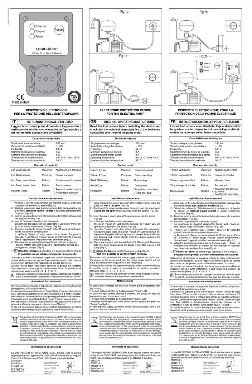 Pentair LOGIC-DROP Original operating instructions