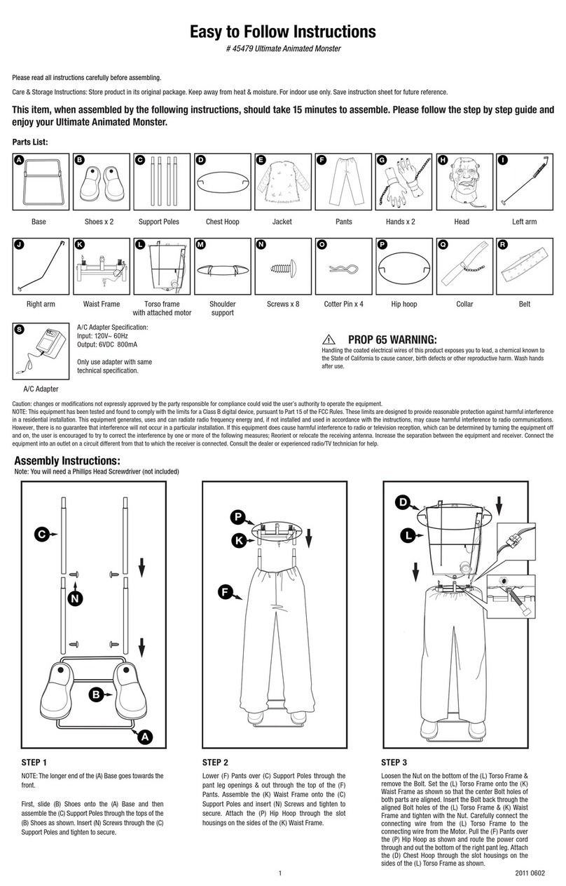 Grandinroad Ultimate Animated Monster Easy-to-follow Instructions