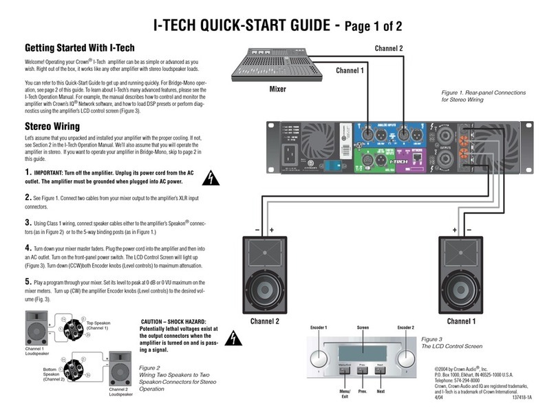 Crown I-Tech 8000 User manual