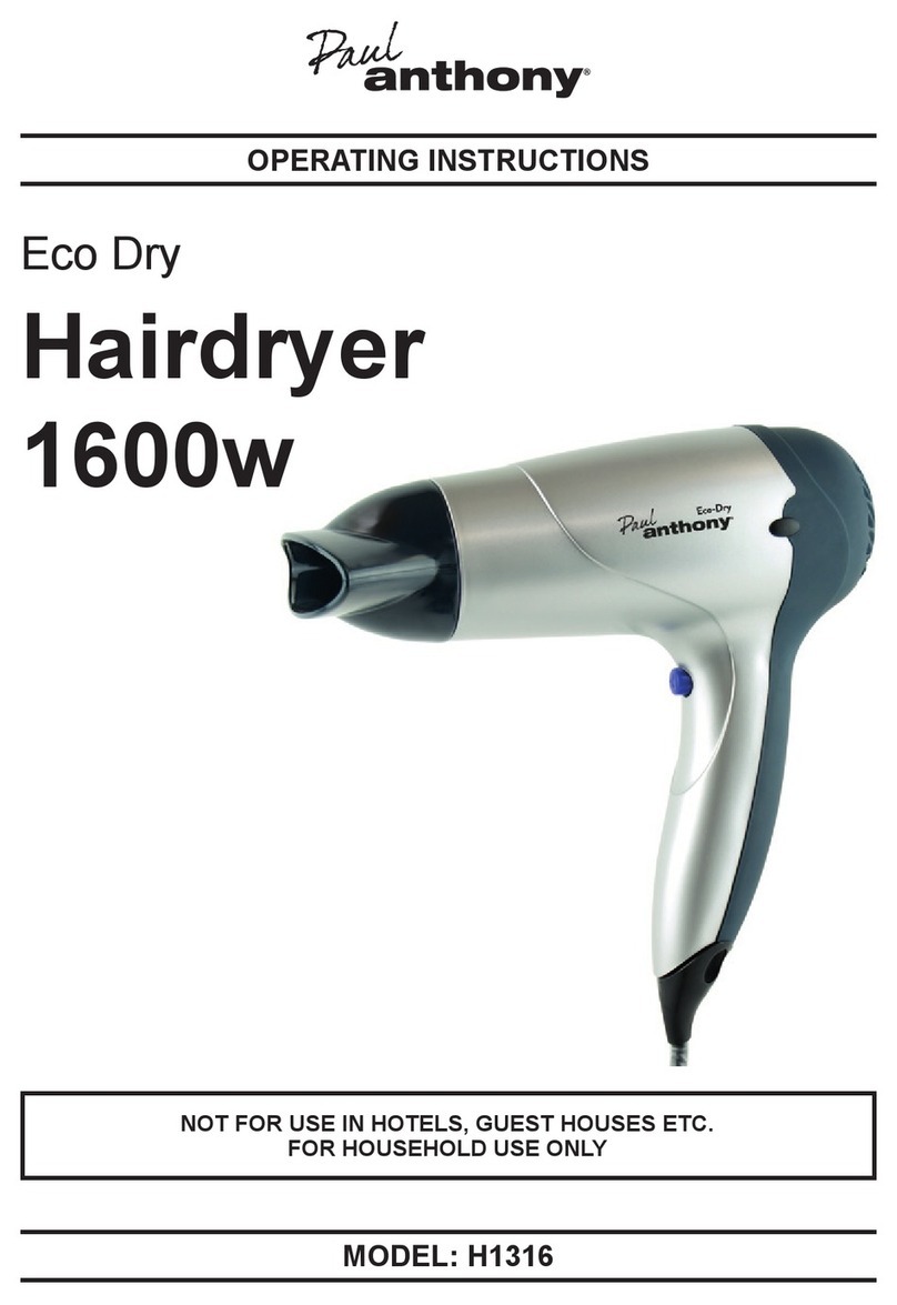 PAUL ANTHONY Eco Dry H1316 operating instructions