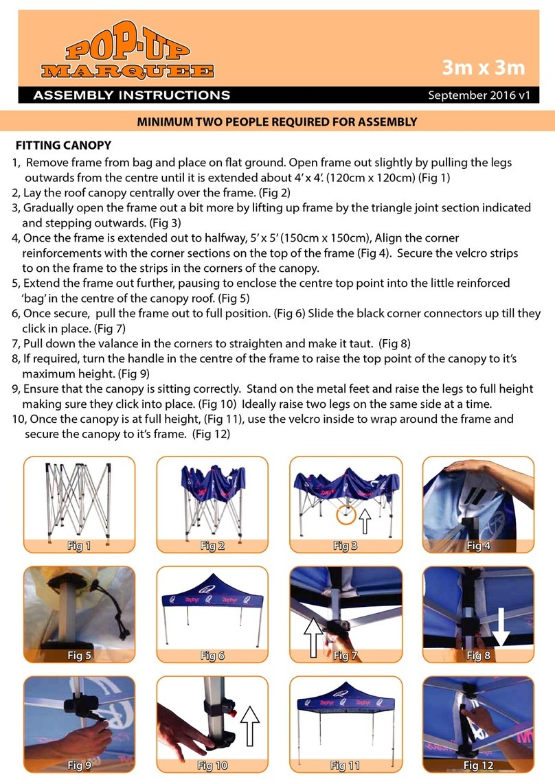 Zephyr POP-UP MARQUEE Assembly instructions