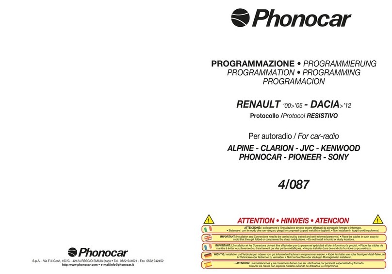 Phonocar 4/087 programming