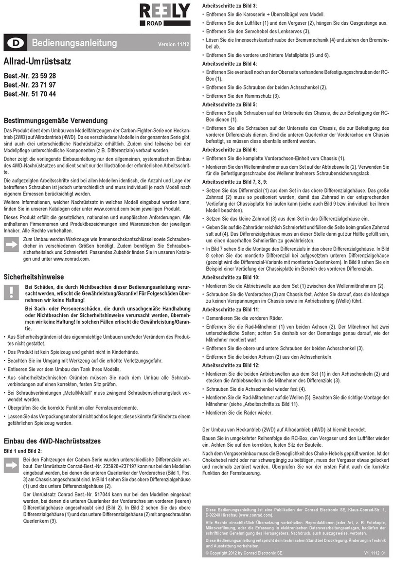 Reely ROAD 23 59 28 operating instructions Reely ROAD 23 59 28 operating instructions