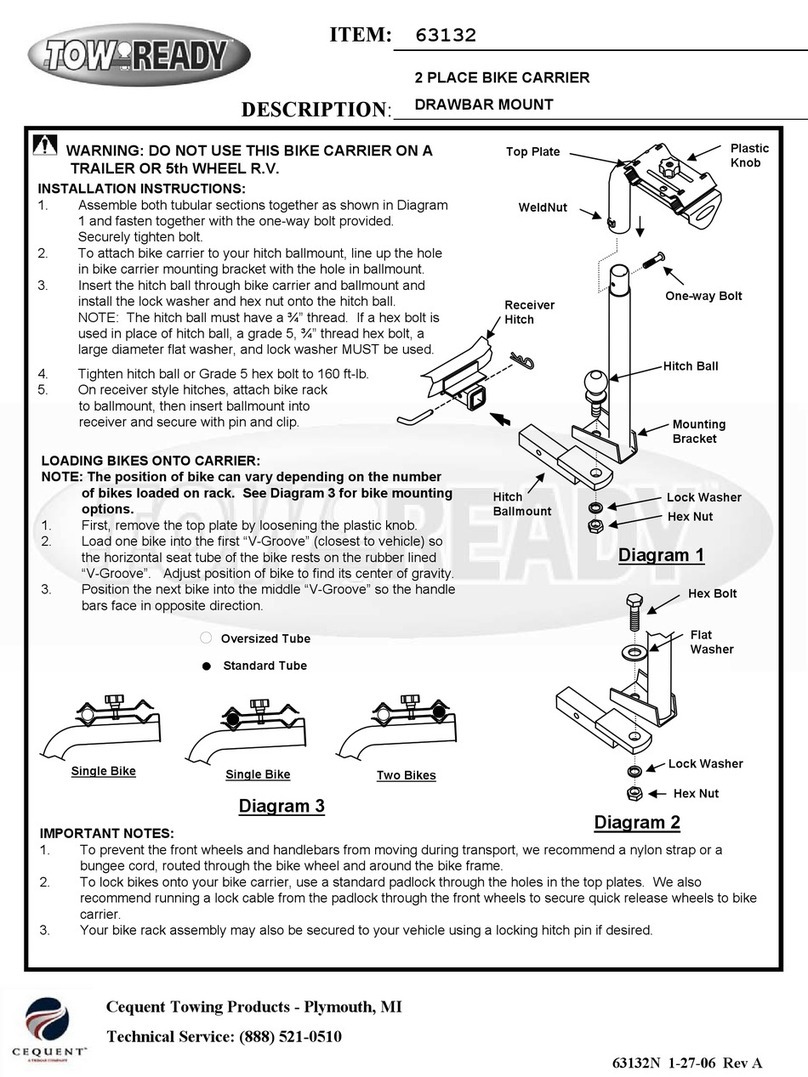Cequent Tow Ready 63132 User manual