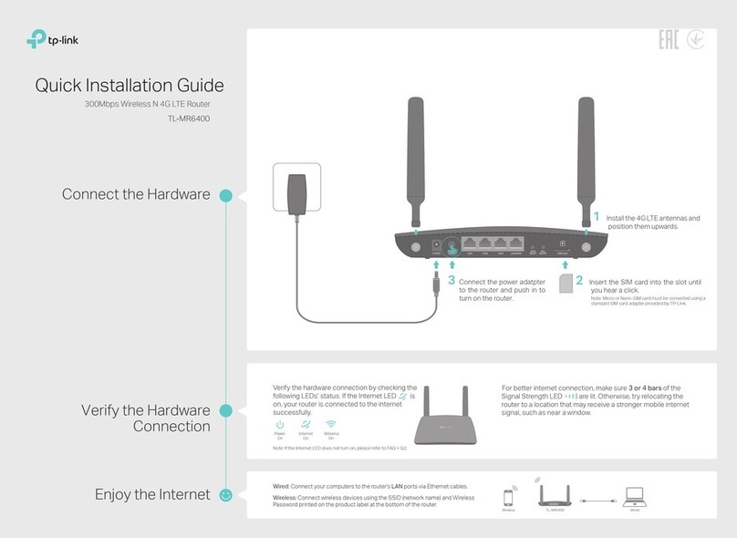 TP-Link TL-MR6400 User manual