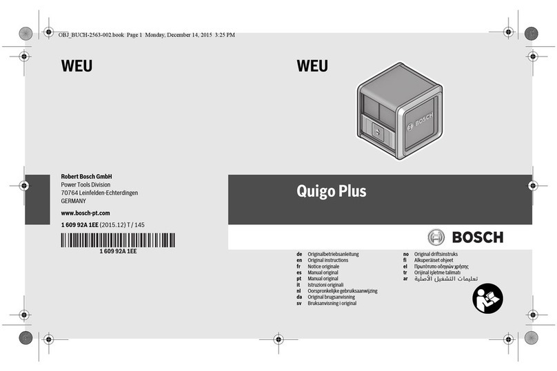 Bosch WEU Quigo Plus User manual Bosch WEU Quigo Plus User manual