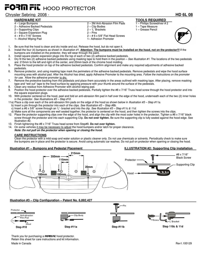 FormFit HD 6L 08 User manual