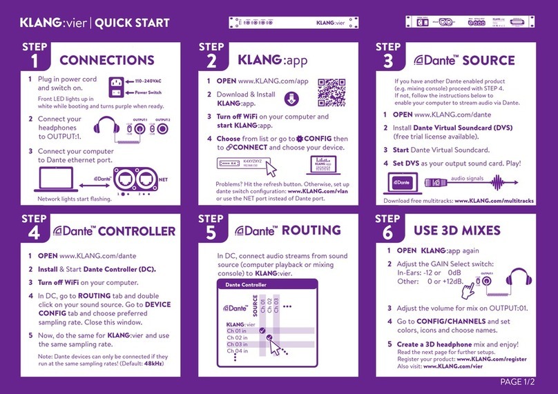 KLANG:technologies Vier User manual