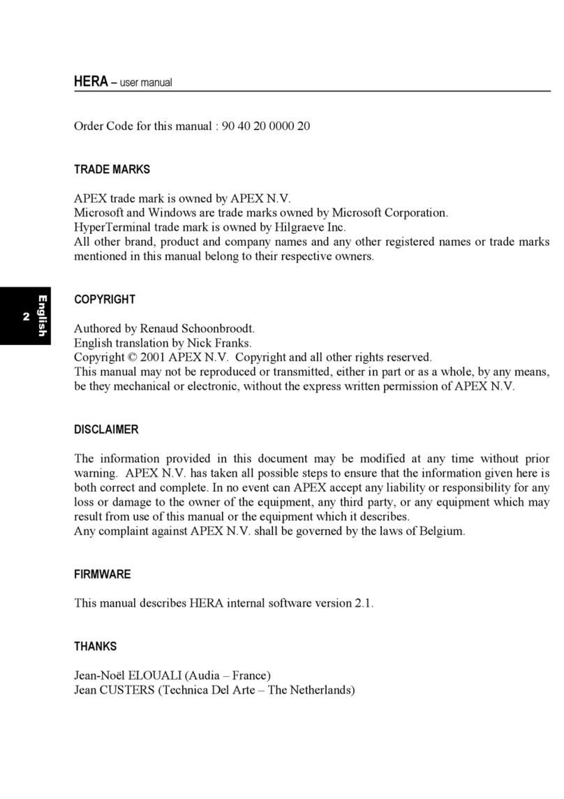 Apex Digital Hera user manual
