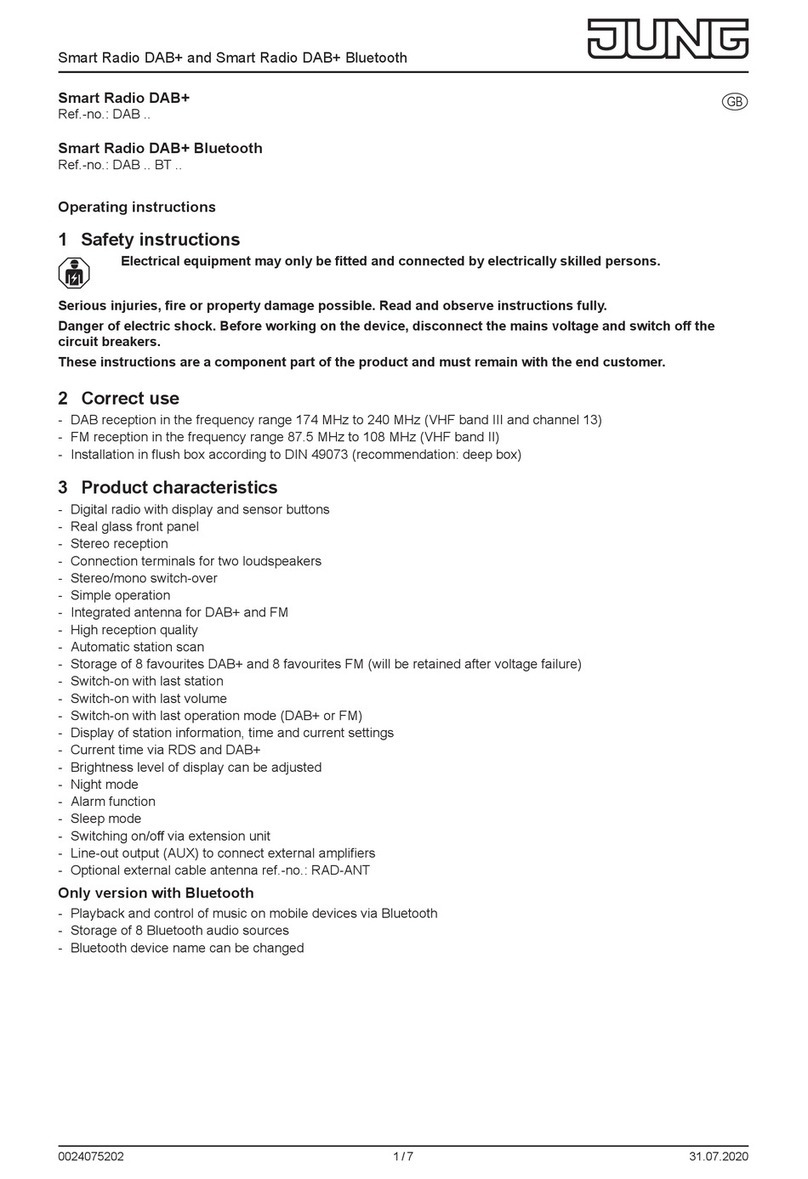 Jung DAB Series operating instructions