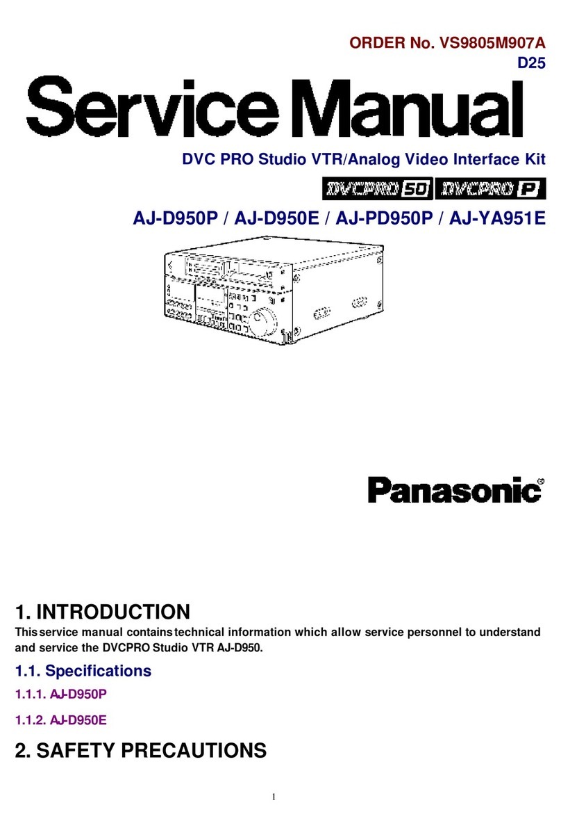 Panasonic DVC PRO Studio AJ-D950P Service manual