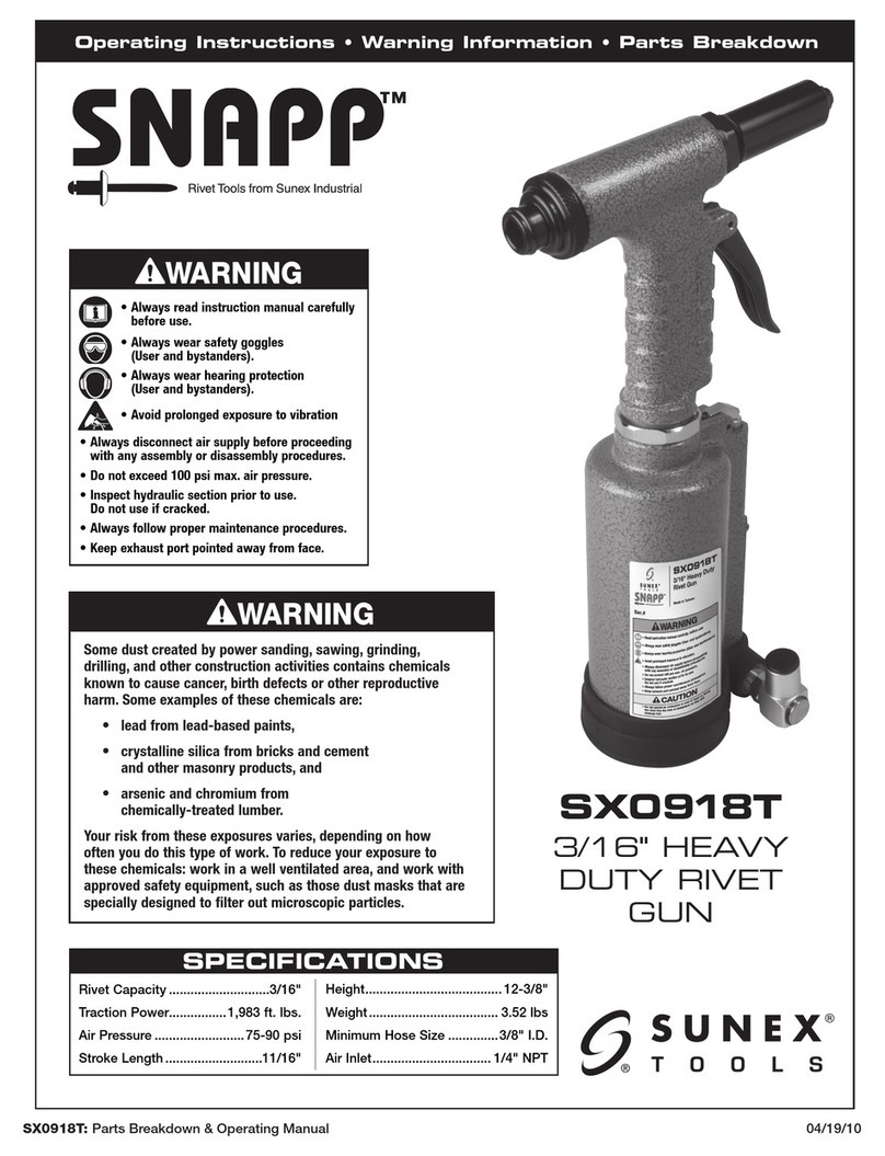 Sunex Tools SNAPP SX0918T operating instructions