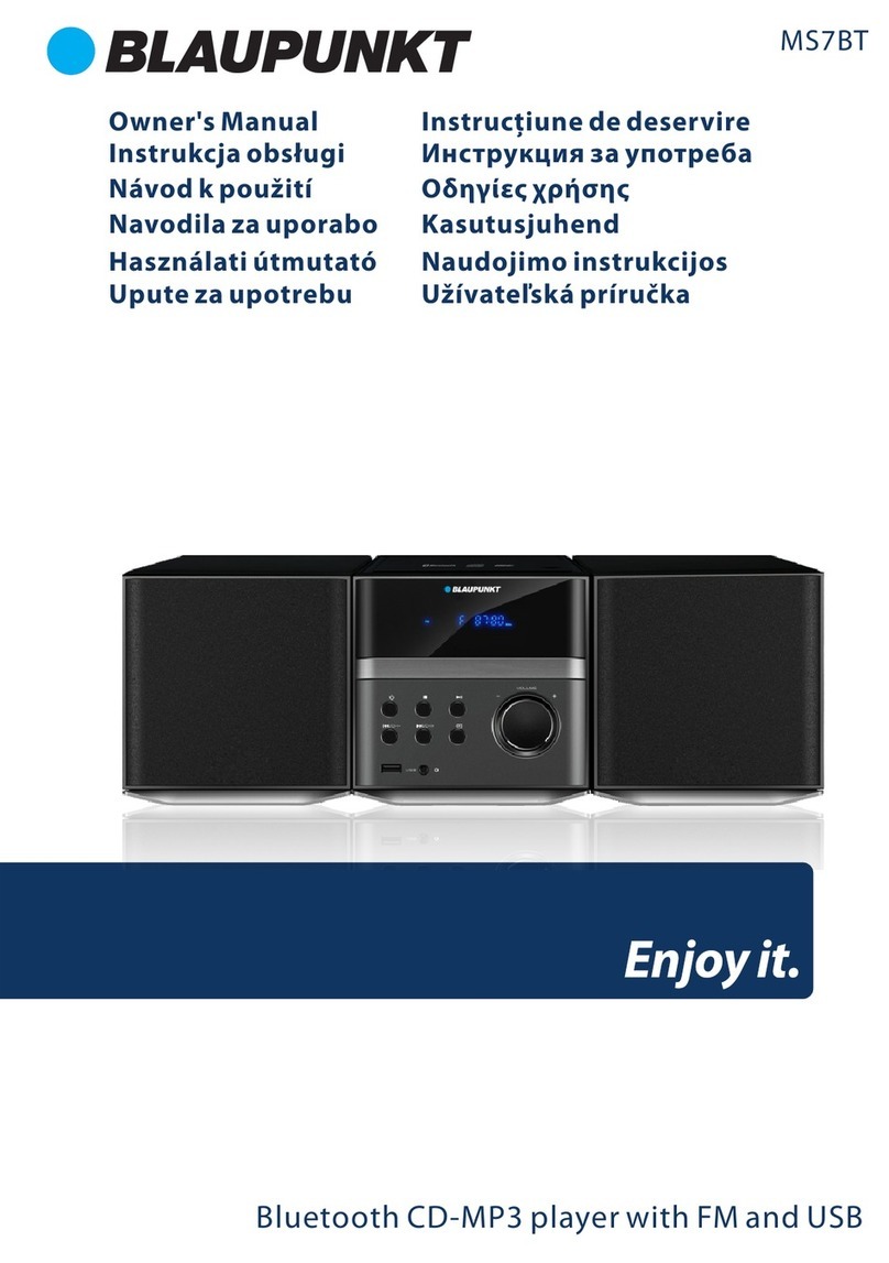 Blaupunkt MS7BT owner's manual