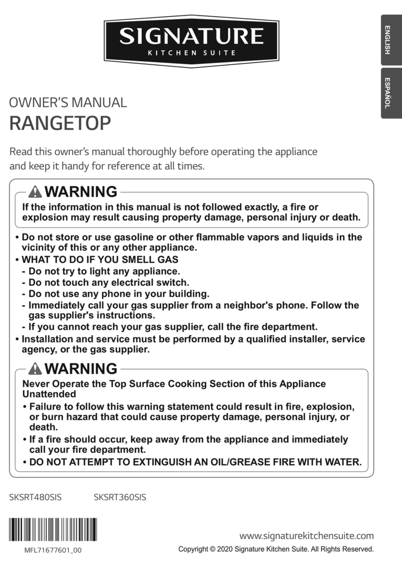 Signature Kitchen Suite SKSRT480SIS owner's manual
