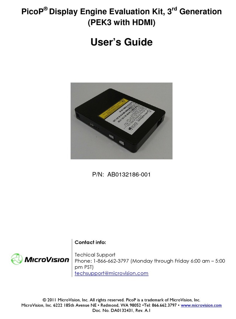 MicroVision PicoP PEK3 with HDMI user guide