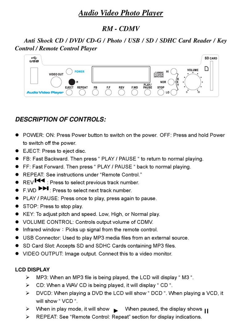 Galaxy Audio RM-CDMV instruction manual