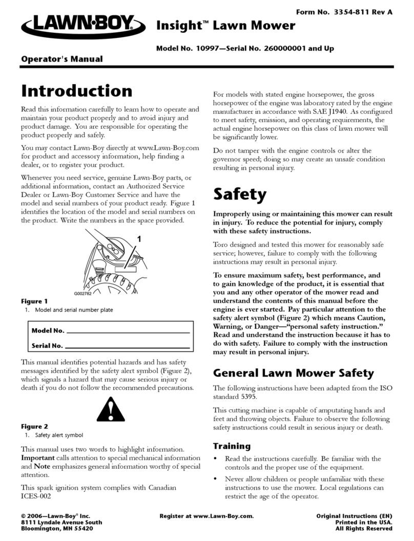 Lawn-Boy Insight 10997 Operator's manual