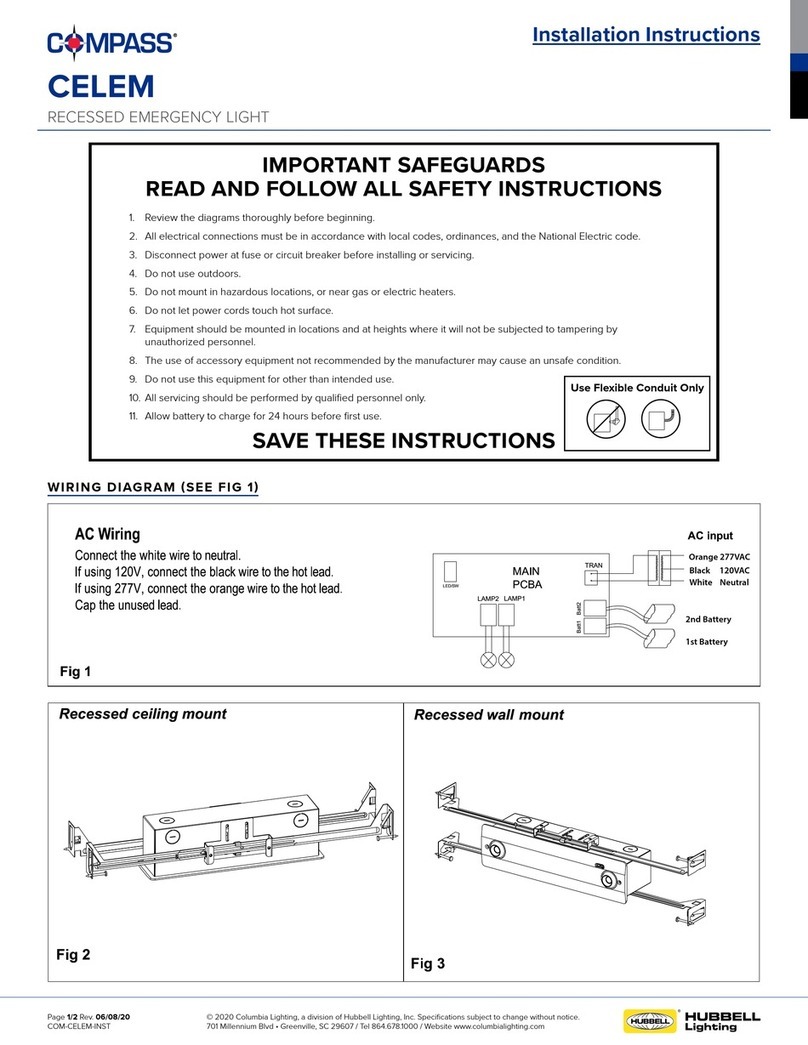 HUBBELL LIGHTING Compass CELEM installation instructions HUBBELL LIGHTING Compass CELEM installation instructions