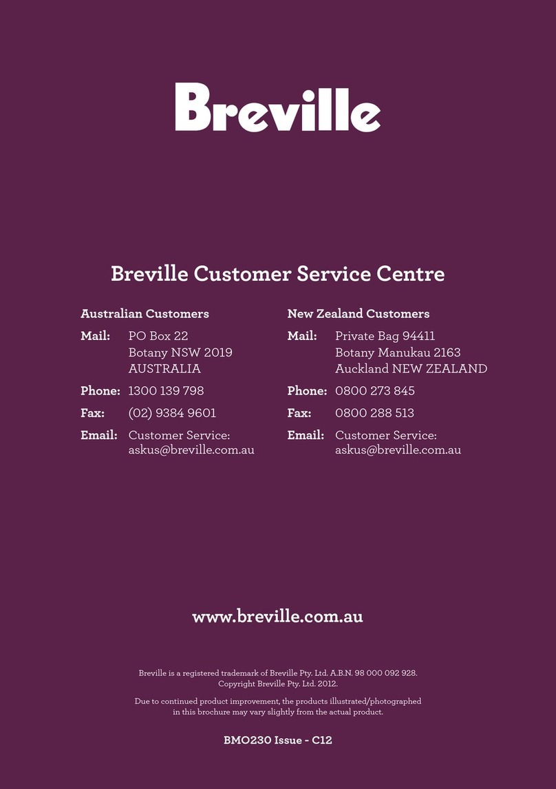 Breville Fast & Easy Instruction booklet