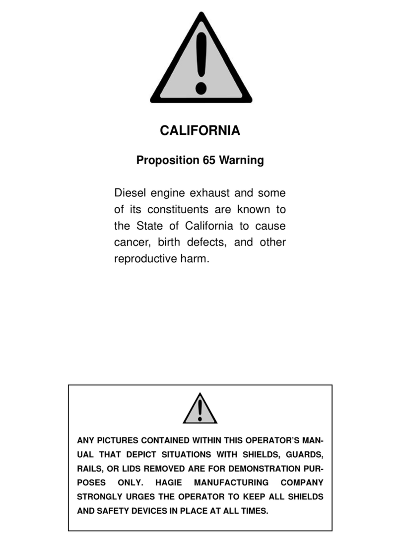 Hagie 204 Operator's manual