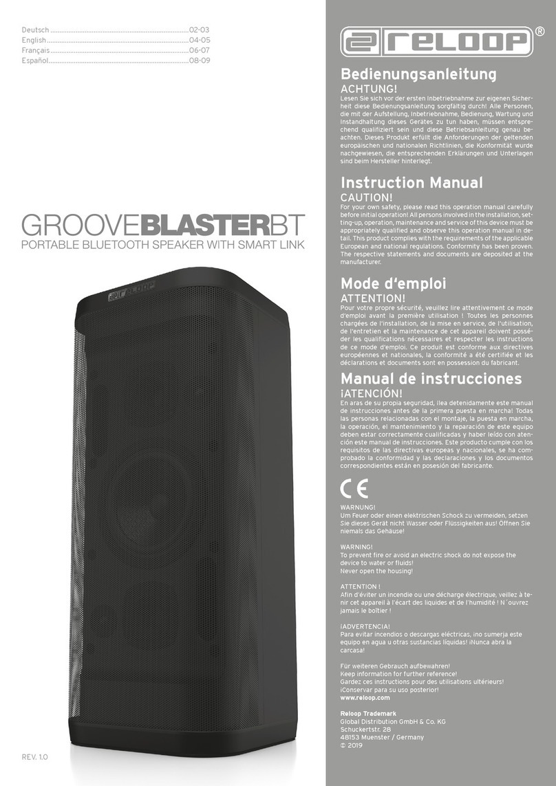 Reloop GROOVE BLASTER BT User manual