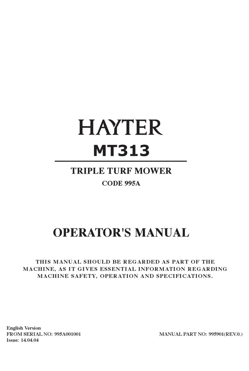 Hayter MT313 User manual