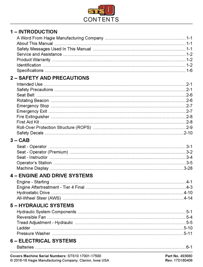 Hagie STS 10 manual