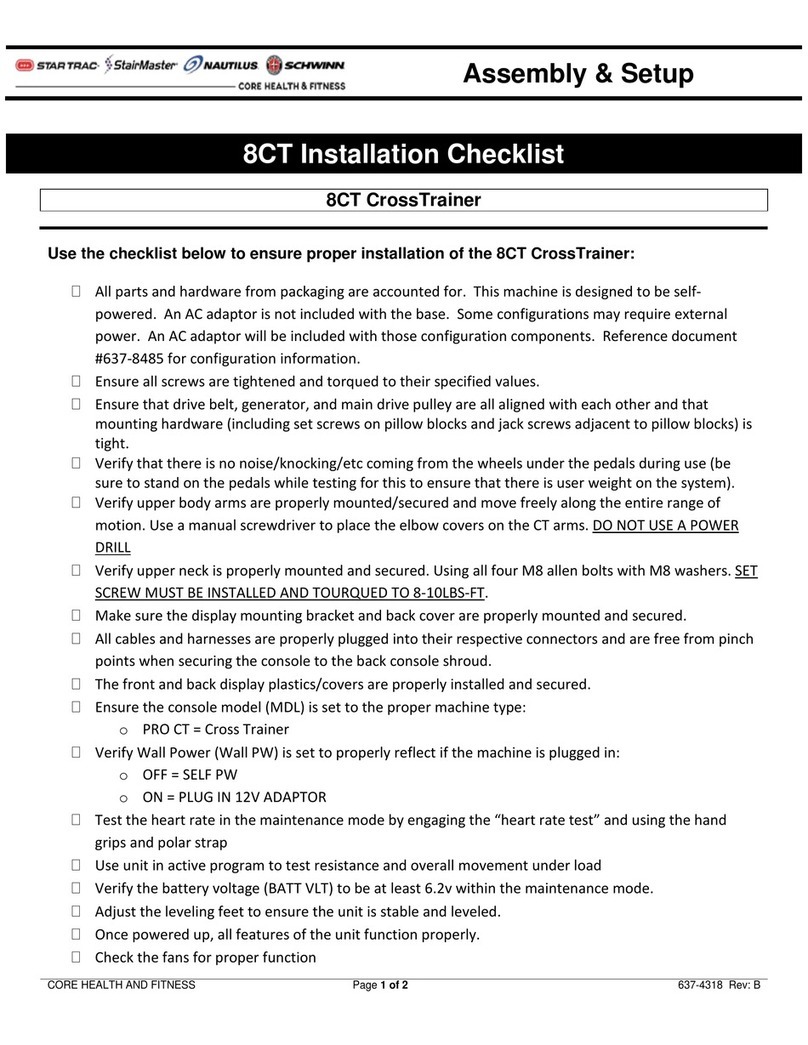 Star Trac StairMaster 8-CT User manual Star Trac StairMaster 8-CT User manual