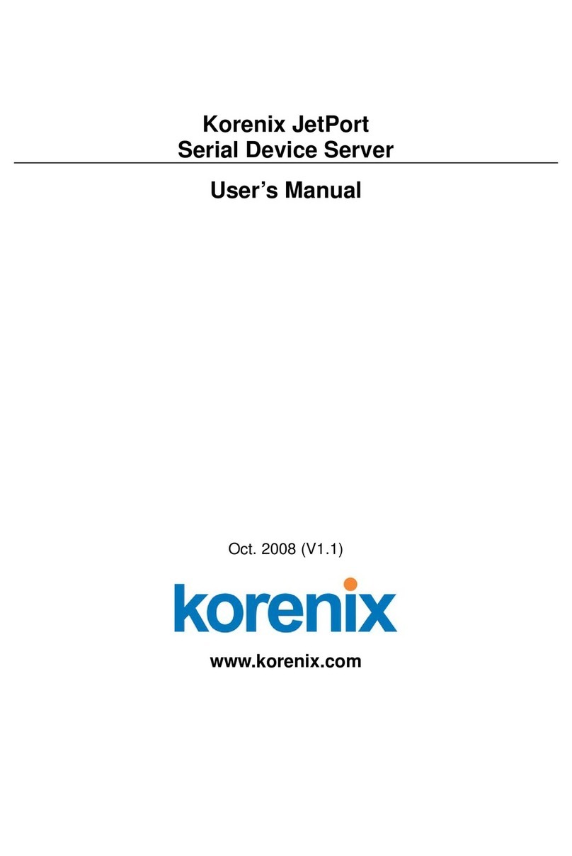 Korenix JetPort 5201 User manual
