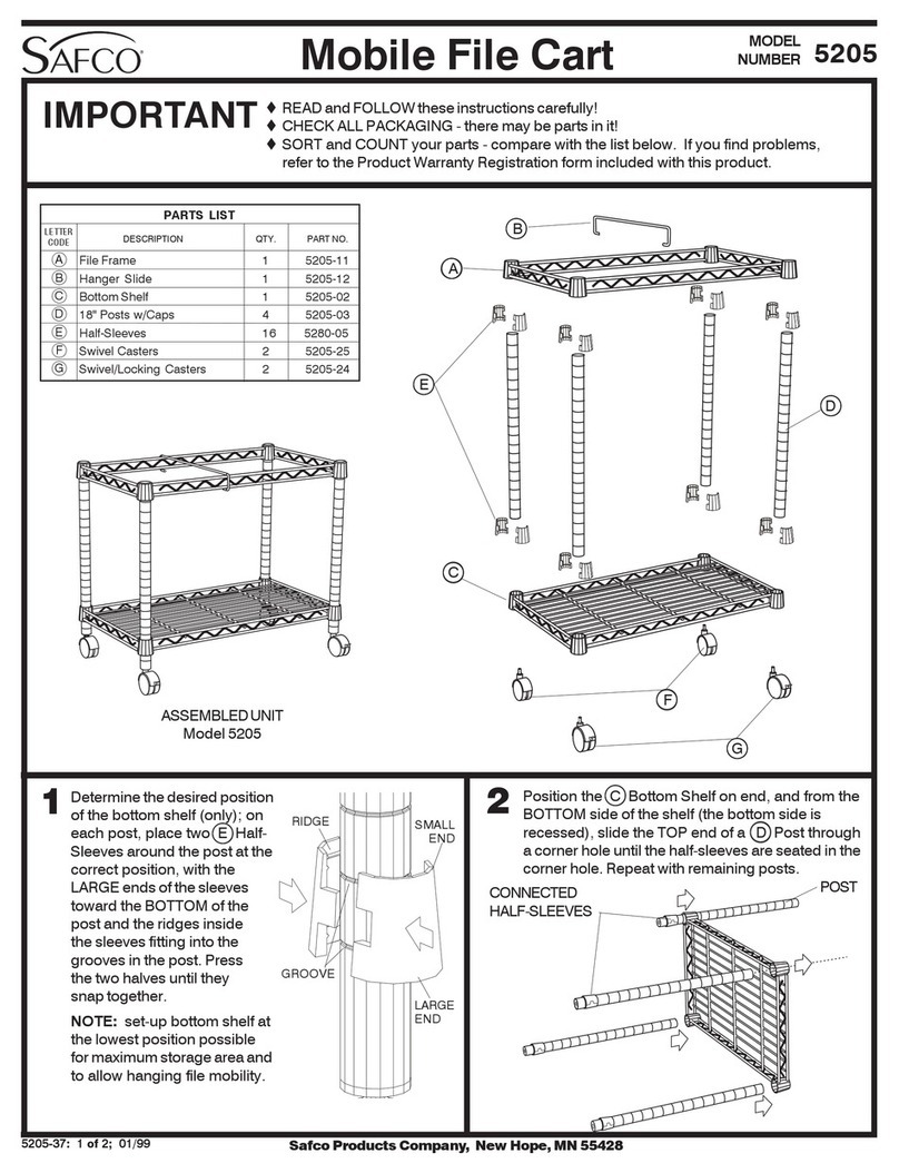 Safco 5205 quick start guide