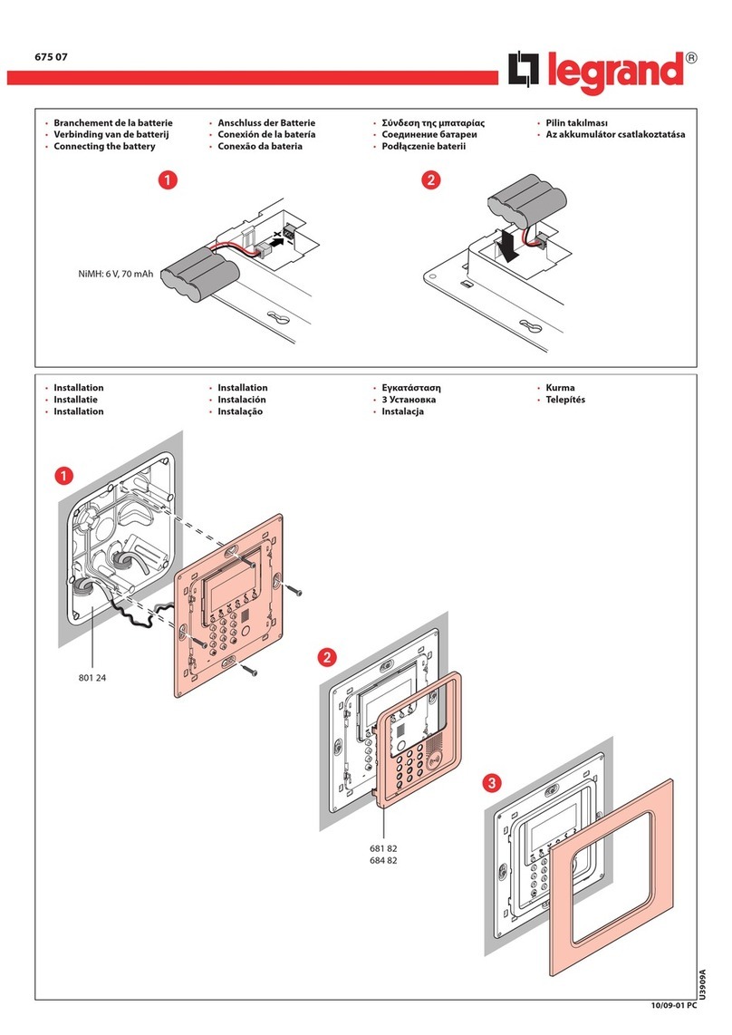 LEGRAND 675 07 quick start guide