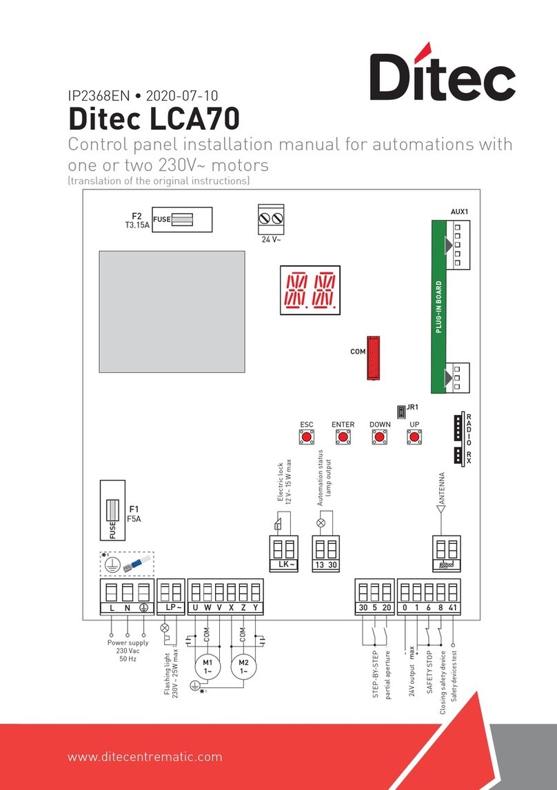 DITEC LCA70 User manual