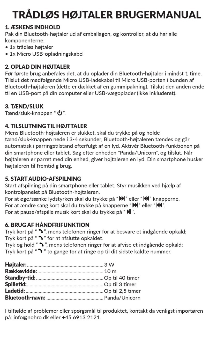 nohro Speaker Kids user manual