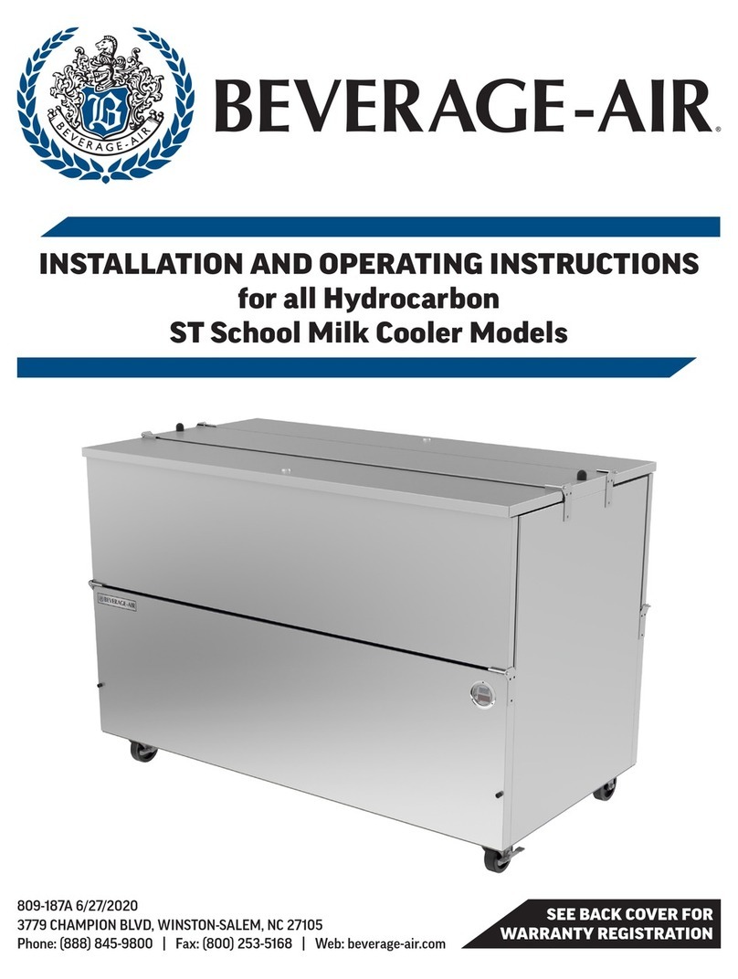 Alico BEVERAGE-AIR ST Series Installation and operating instructions