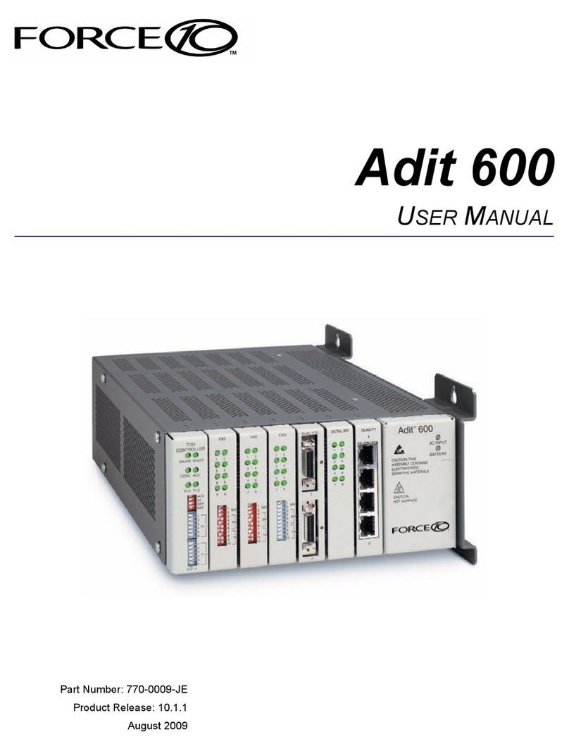 Force 10 Adit 600 user manual