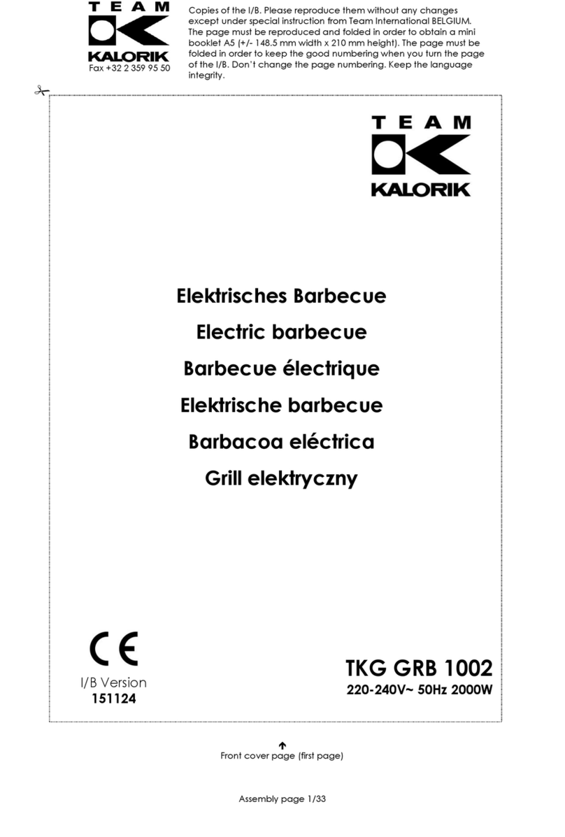 Team Kalorik TKG GRB 1002 User manual
