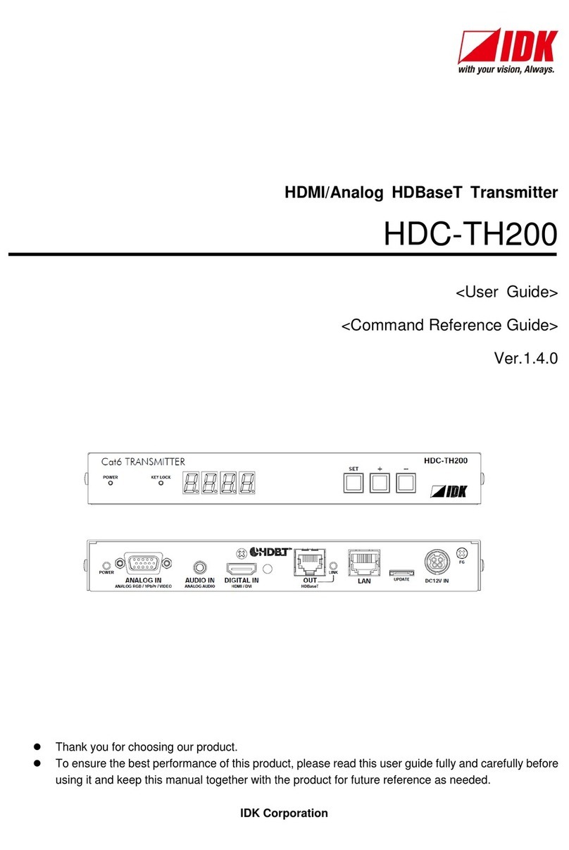 IDK HDC-TH200 user guide