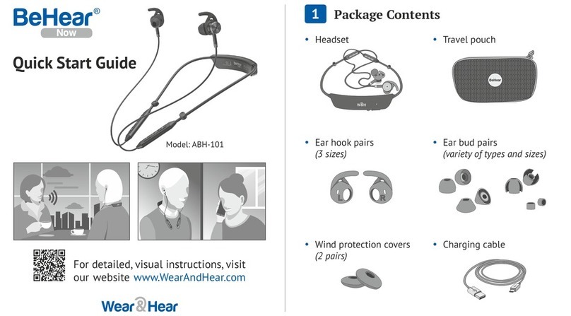 Wear & Hear BeHear Now ABH-101 quick start guide