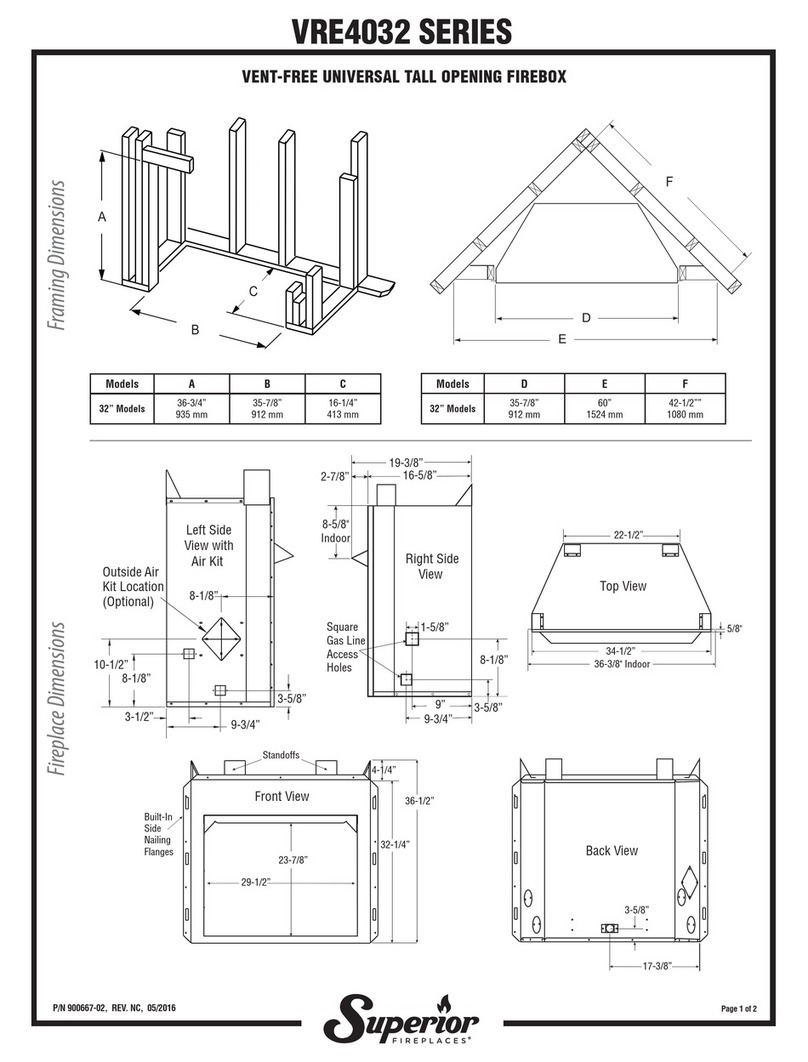 Superior Fireplaces VRE4032 Series manual