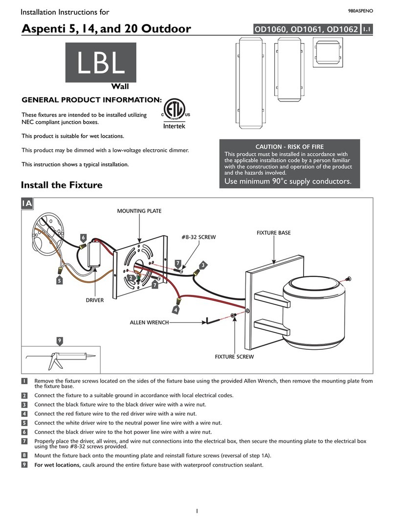 LBL Lighting Aspenti 5 Outdoor User manual