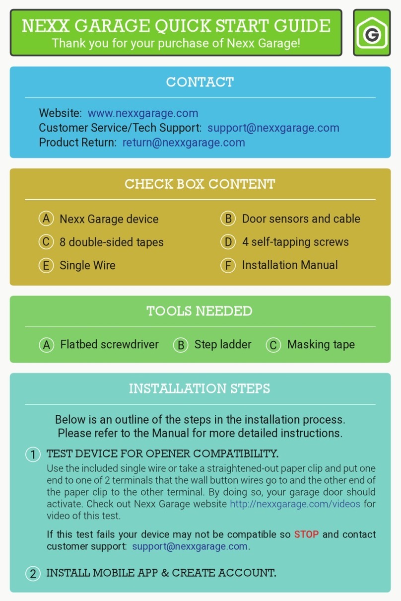 Nexx Garage quick start guide