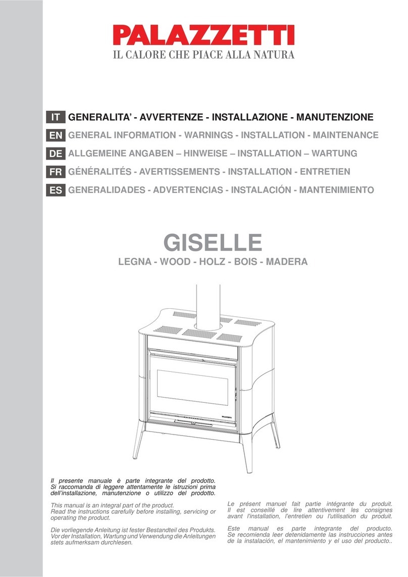 Palazzetti GISELLE GENERAL INFORMATION - WARNINGS - INSTALLATION - MAINTENANCE