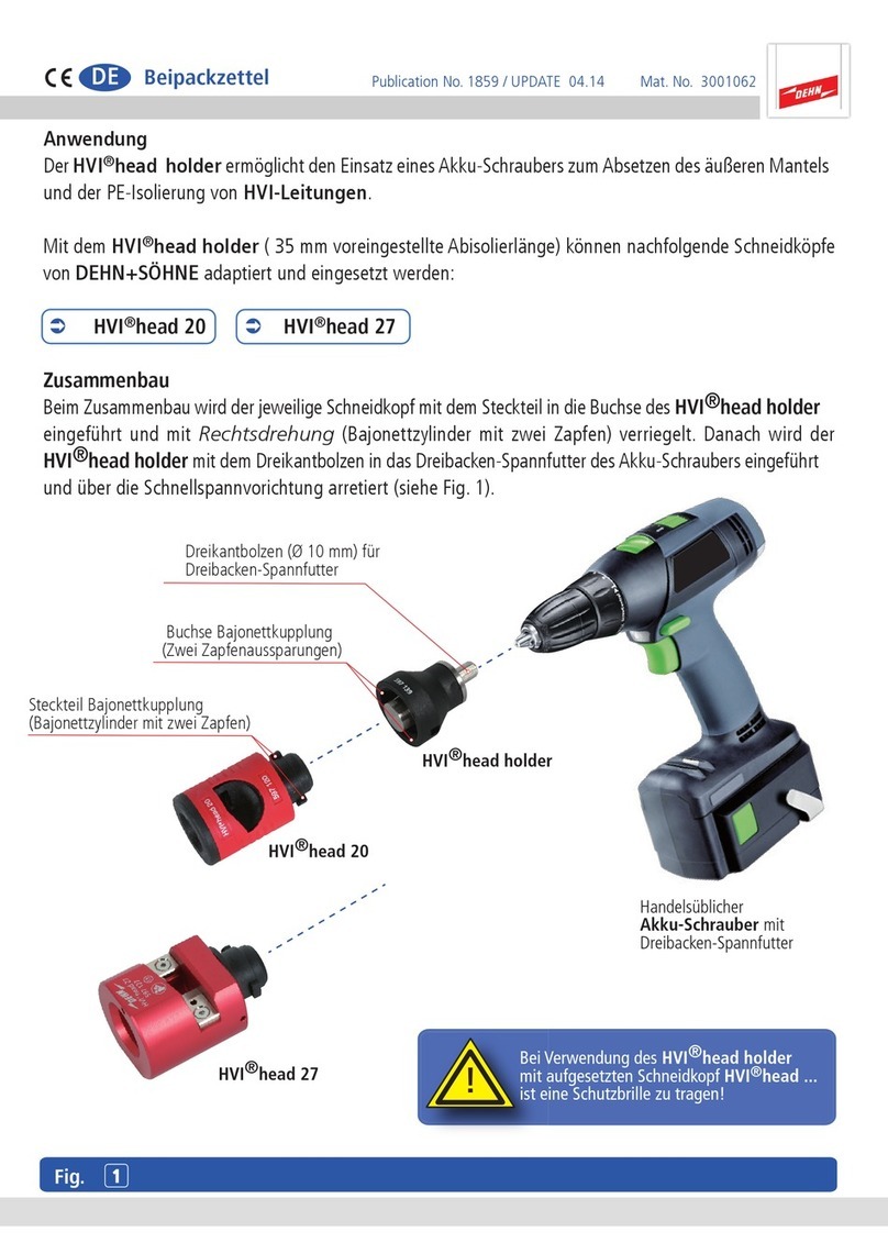 dehn HVI head holder Instruction leaflet