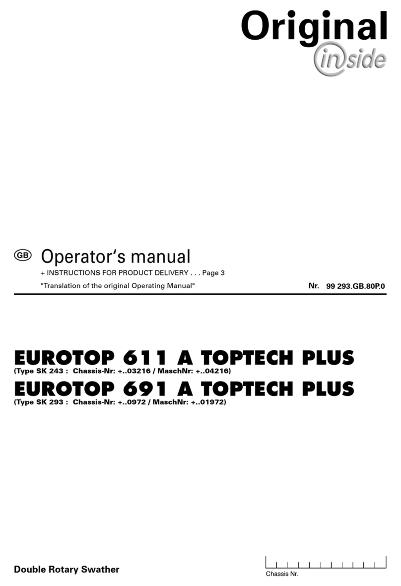 Poettinger EUROTOP 611 A TOPTECH PLUS Operator's manual