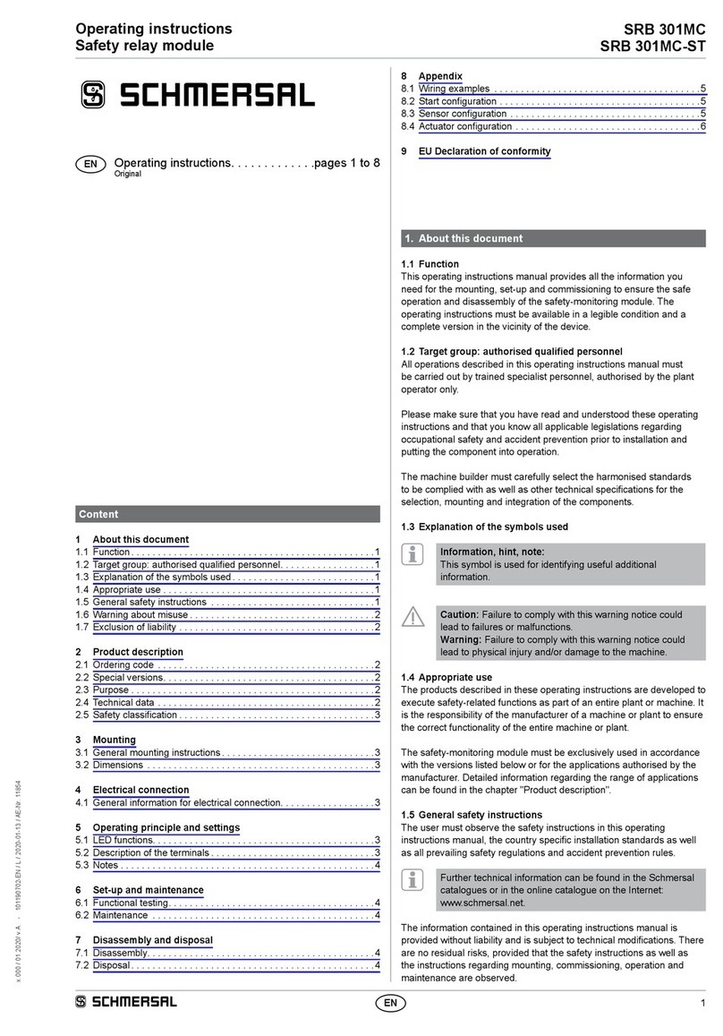 schmersal SRB 301MC operating instructions