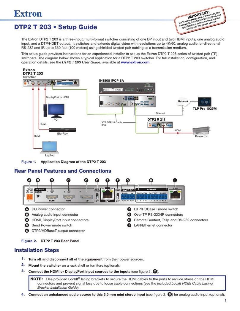 Extron electronics DTP2 T 203 User manual